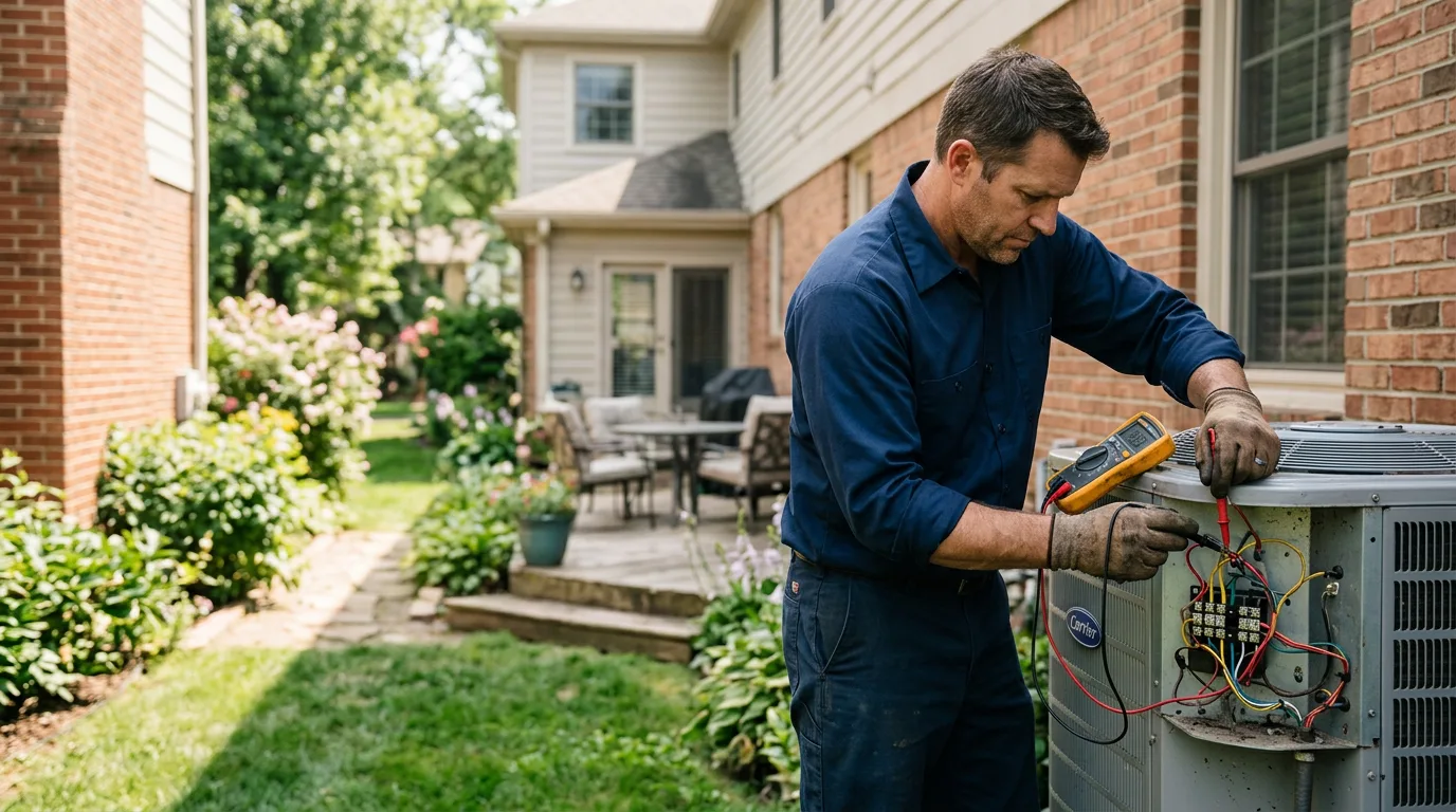 HVAC technician working near Kellyville, OK